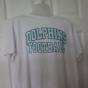 Miami Dolphins XL White Unisex T-Shirt Tailgate New with Tags